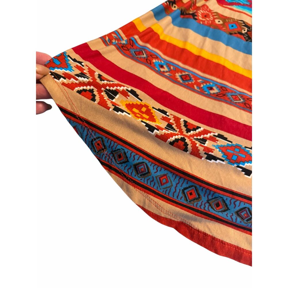 SCULLY Serape Red Aztec Peasant Dress - Size M - Picture 6 of 8